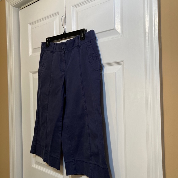 NWT Ann Taylor Loft Julie Pants Size 6 Cropped Mid Rise Flat Front Wide Leg Crop - Picture 2 of 10